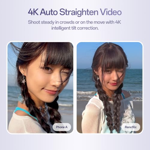 Oppo Reno16c 5G (Twilight Violet, 8GB, 128GB) | 50MP 3.5X Telephoto Camera | 4K Video | AI Remix Collage | 7000mAh 80W SUPERVOOC | ColorOS 16 | IP69K | Dimensity 7300