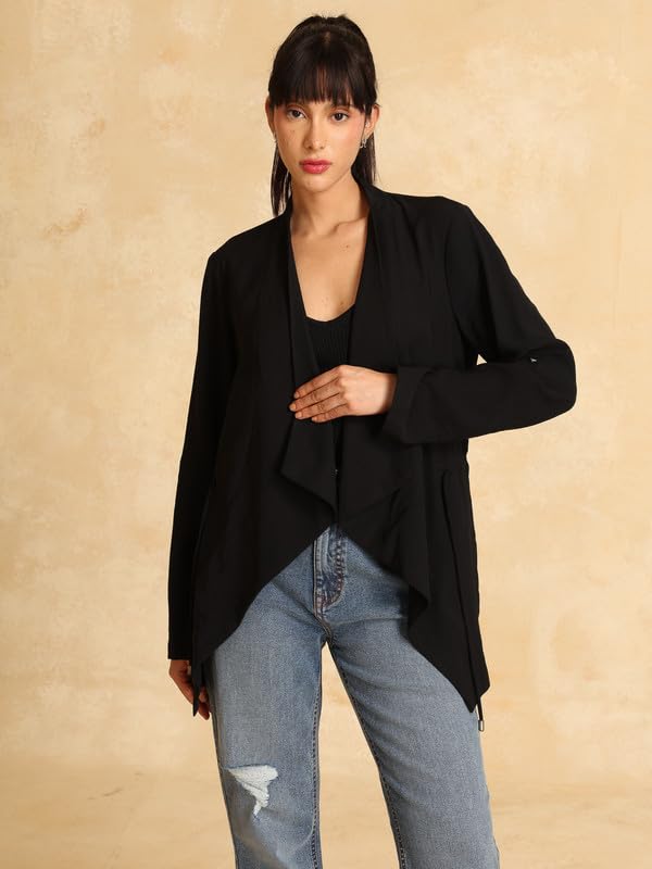 Kazo Waterfall Blazer Black