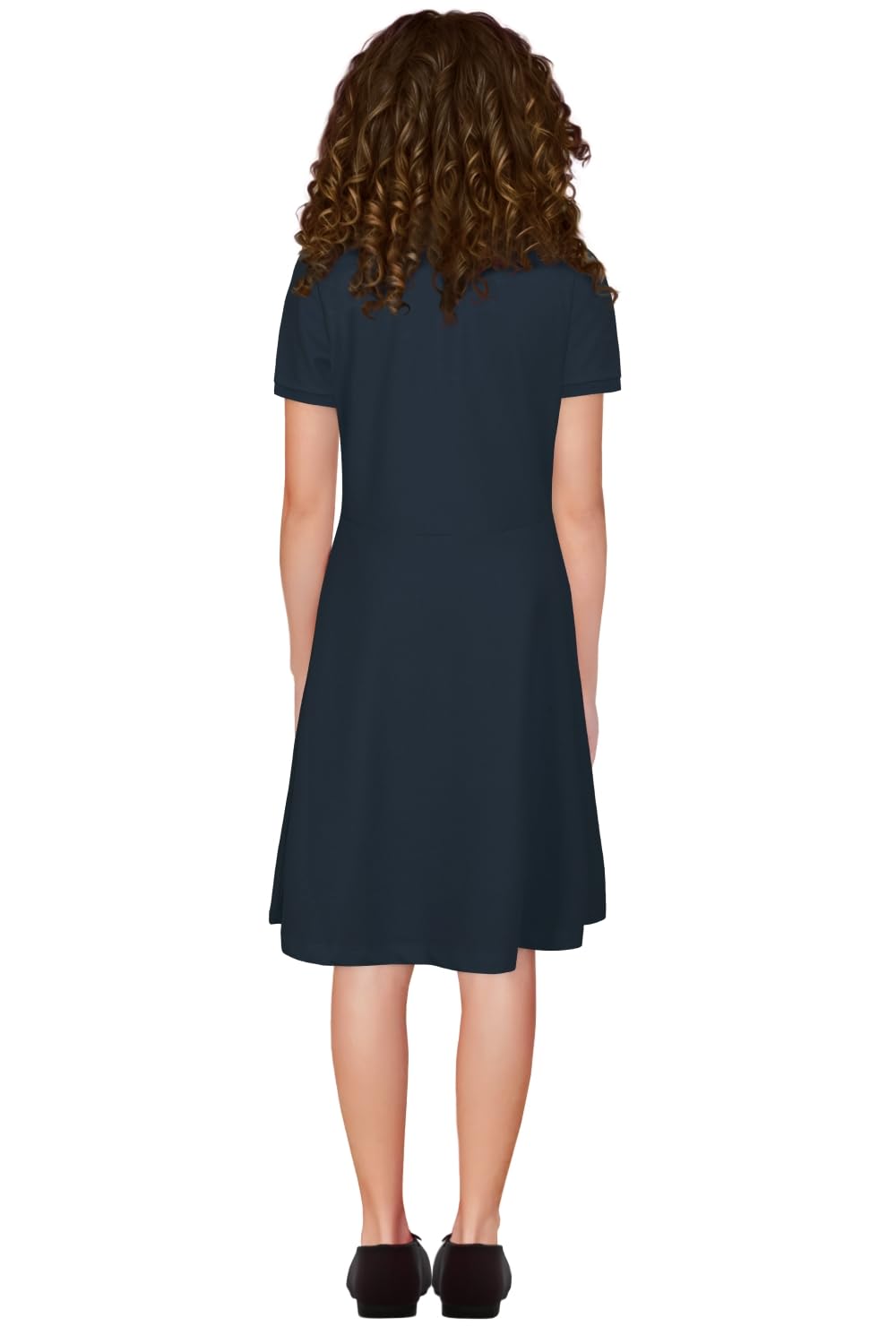 Allen Solly Junior Girls Midi Dress (AGDRERGFM65884_14_Blue_Navy_13 Years-14 Years)