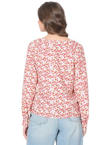 Vero Moda Women's Floral Regular Fit T-Shirt (10319744- Seacrest