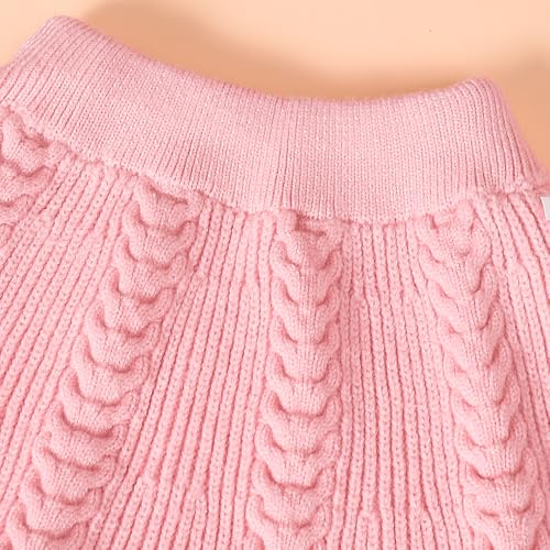 Hoscotch Girls Textured Pink Full Sleeves Skirt Set For Ages (4-5 Years)