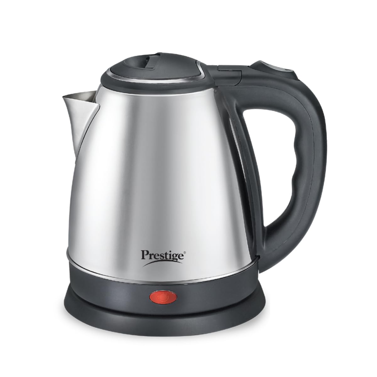 Prestige 1.5 litre PKOSS Stainless Steel Electric Kettle | 1350 Watts| Elegant Design | Cool-touch Handle and Lid | Automatic Cut-Off and Single-Touch Lid Locking. | Silver