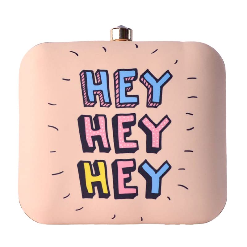 Artklim Funkly Hey Printed Clutch