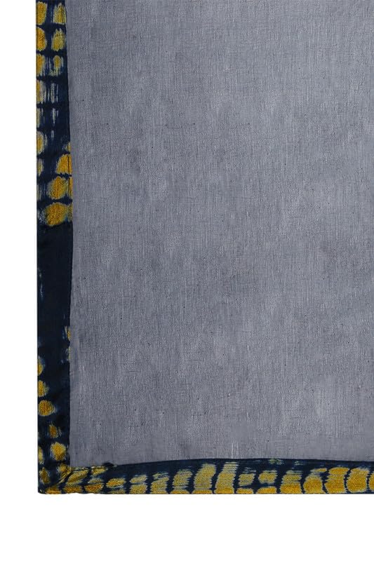 Soch Womens Blue Abstract Print Chinon Suit Set with Faux Mirrors & Sequins