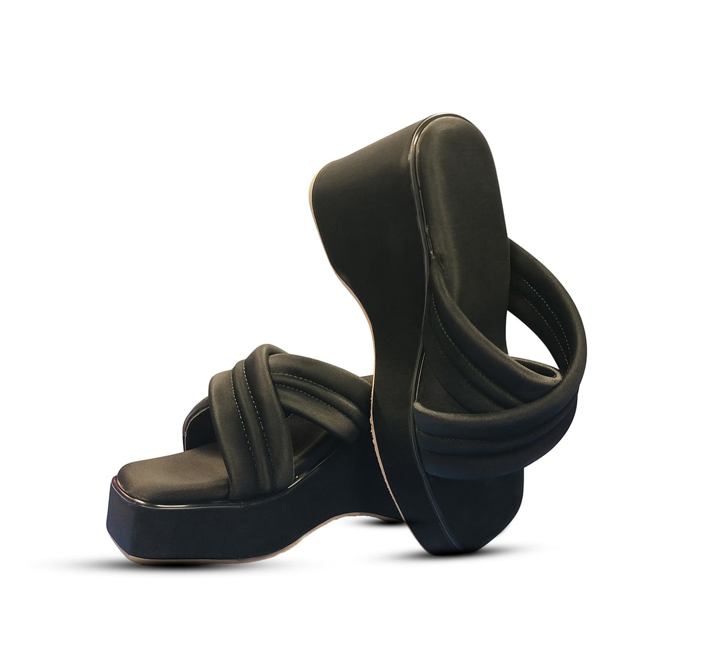 Digni Women Wedges Heel Black Sandal