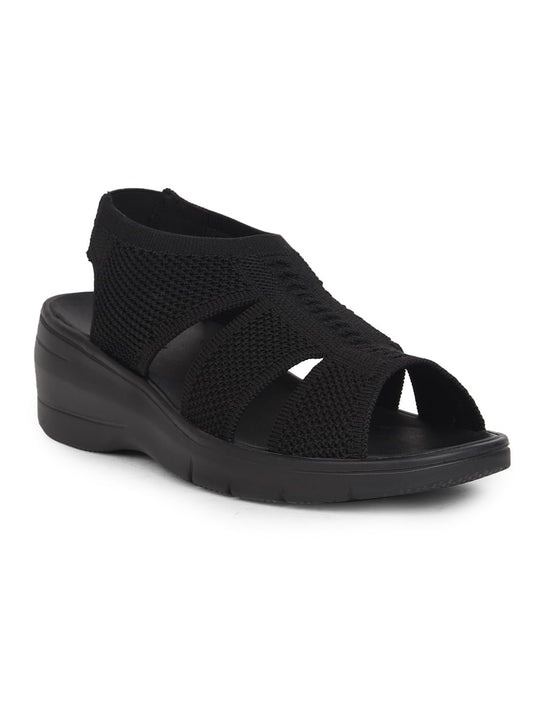 Hush Puppies Women's Wedge Heel Sandals - Black (7Uk)