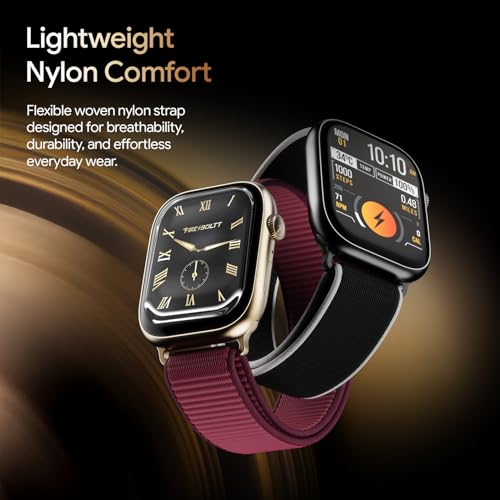 Fire-Boltt Ninja X Ring Smart Watch 1.96" Always On Display Bluetooth Calling, Voice Assistant, SpO2 & Heart Rate, 120+ Sports Modes, IP67 Waterproof Smartwatch for Men & Women - Silver Link