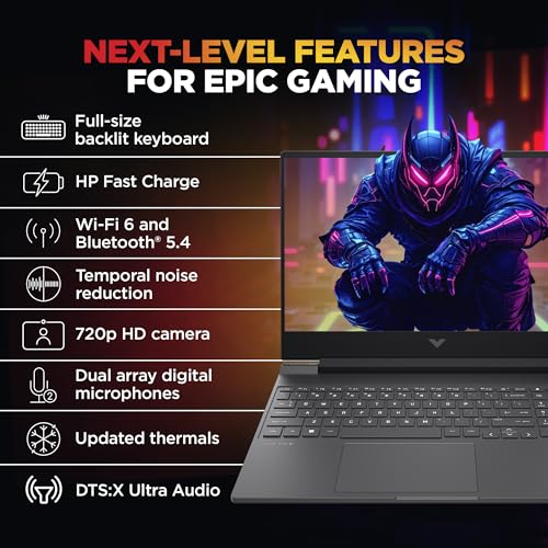 HP Victus, 13th Gen Intel Core i5-13420H, 6GB RTX 3050, 16GB DDR4(Upgradeable) 512GB SSD, FHD, 144Hz, 300 nits, IPS, 15.6''/39.6cm, Win11, M365* Office24, Mica Silver, 2.3kg, fa2700TX, Gaming Laptop