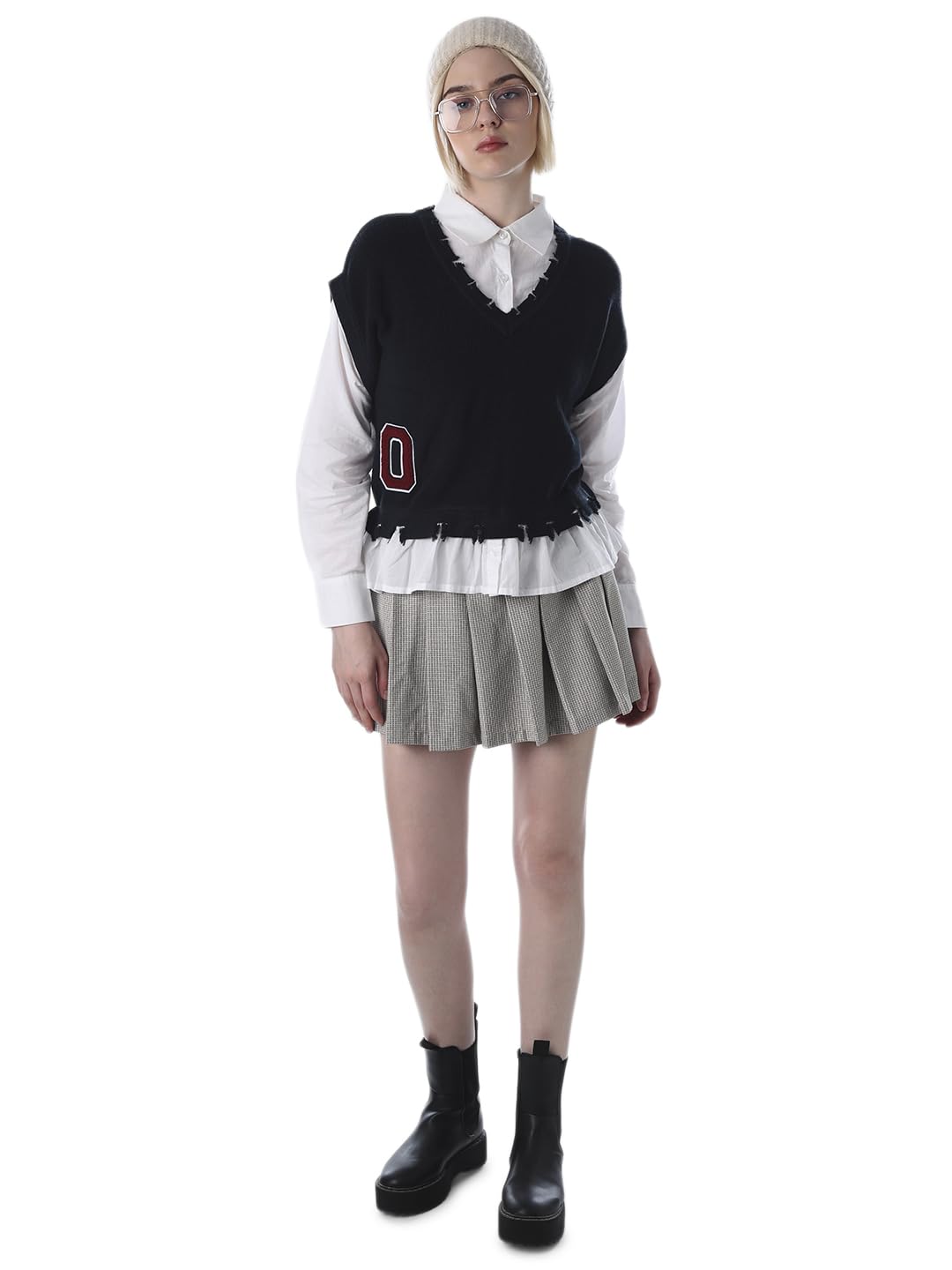 ONLY Women Solid Casual Shirt with Sweater Waist