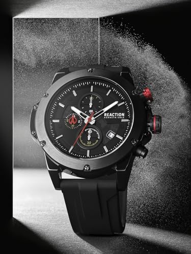 Kenneth Cole Reaction Chronograph Black Dial Watch for Men - KRWGO0071101