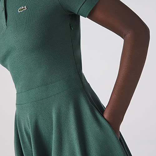 Lacoste Women's Cotton Modern below The Knee Dresses (EF16825HX_Green_40)