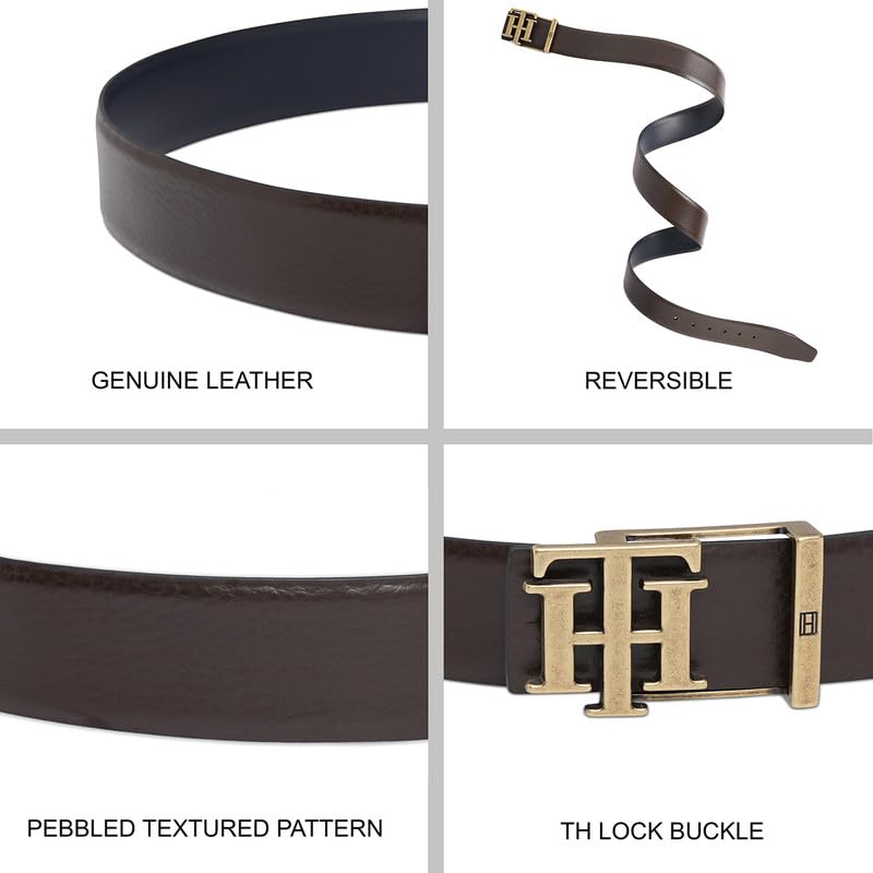 TOMMY HILFIGER Belt of Men, Solito, Brown+Navy