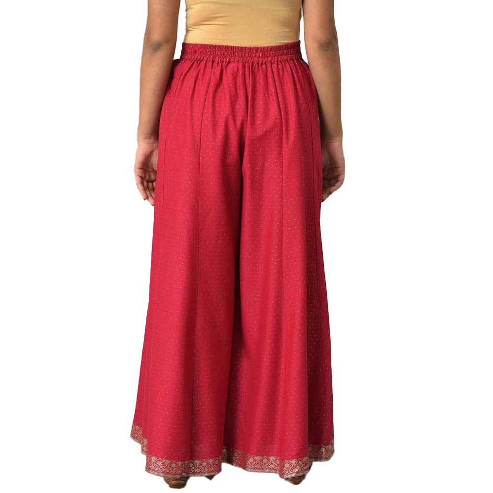 W for Woman Women's Regular Divided Skirt (22AUW62217-119997_Dark Pink