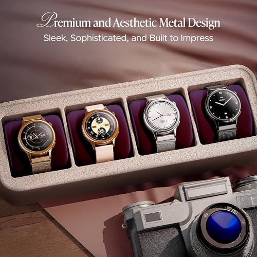 boAt Enigma Daze Women's Luxury Smart Watch w/ 1.3”(3.3cm) AuraVue Display w/ 20% Higher Brightness, Emergency SOS, Female Wellness Tracking, BT Calling, smart Watch for Women Latest (Elegant Black)