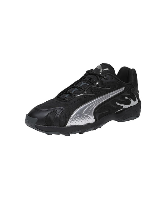 PUMA , Unisex-Adult, Inhale Smile, Black-Silver, Sneaker, 8UK, (40258903)