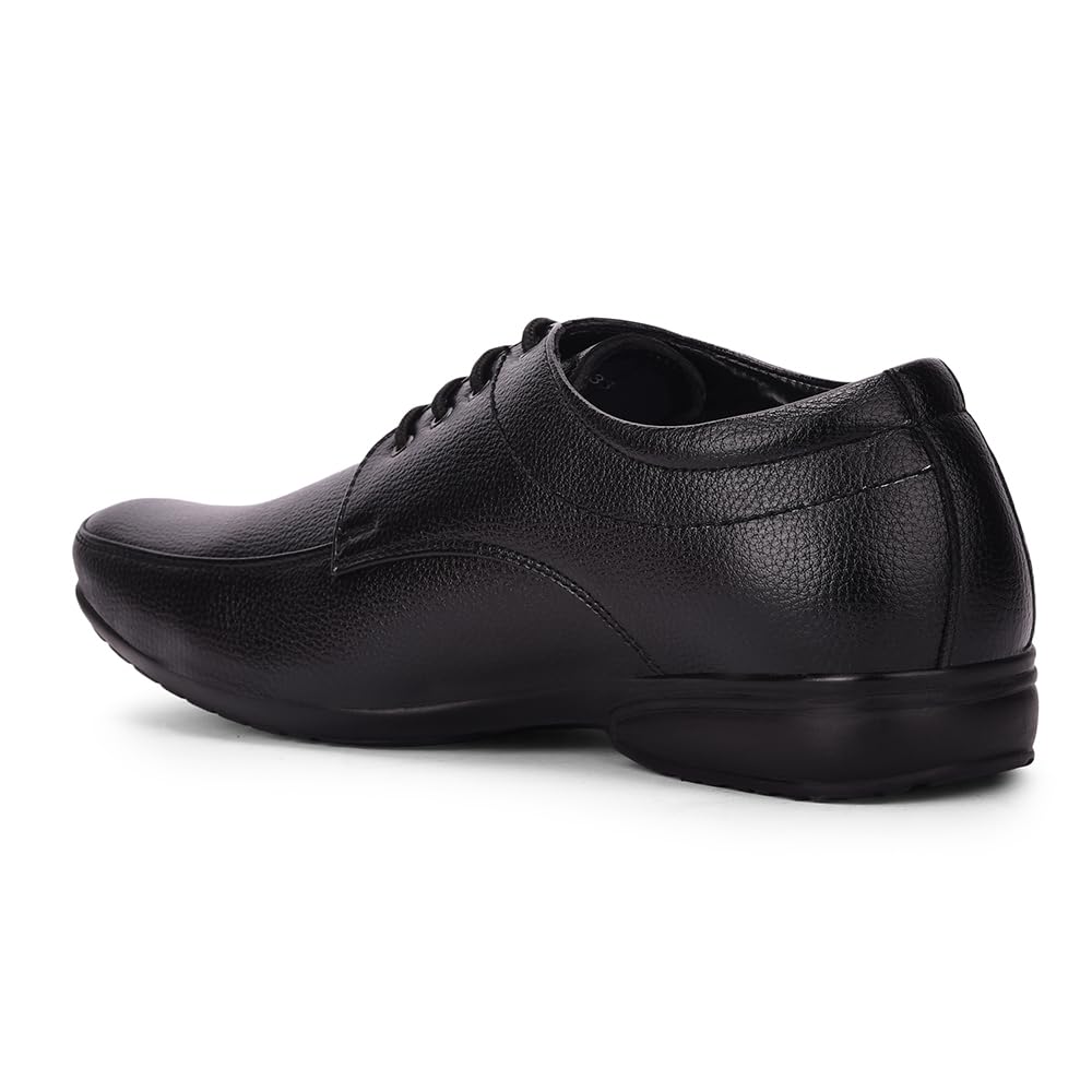 Liberty Fortune UVL-33 Lacing Derby Shoes For Men With PVC Sole | Comfortable & Lightweight | Cushioned Footbed | Durable, Stylish & Trendy Design | Padded Foam Insole | Formal Footwear (Black - 43EU)