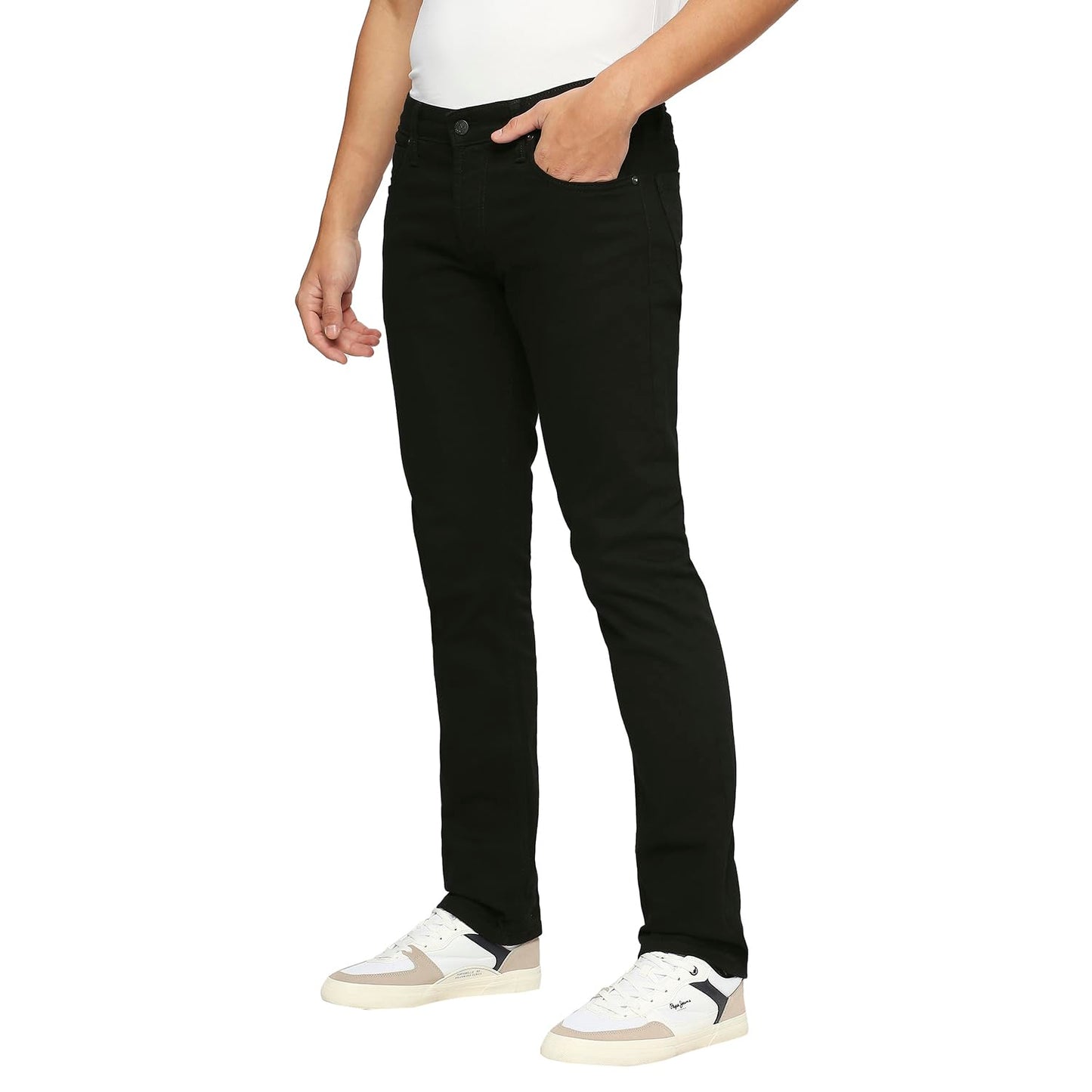 Pepe Jeans Men's Mid Rise Slim Fit Jeans Black
