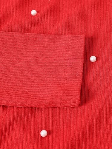 Max Girls Pearl Embellished Top (Red_4-6 Y)