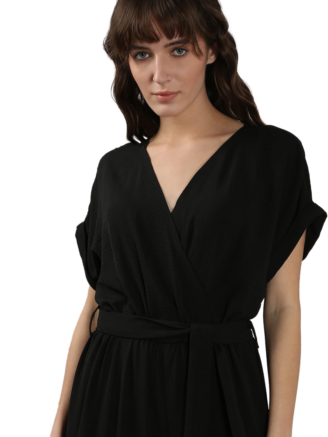 Vero Moda Women's Regular Fit Black Jumpsuit