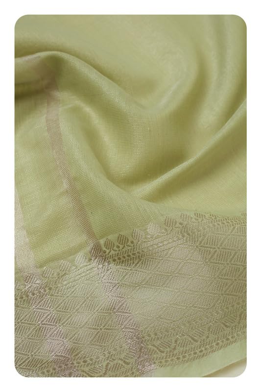 Soch Womens Light Green Polyester Solid Dupatta