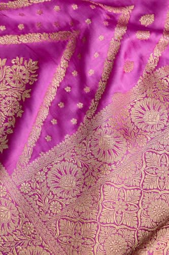 Taneira Women Purple Woven Viscose Saree with Unstitched Blouse Piece (SAPP01AB0915-Purple)