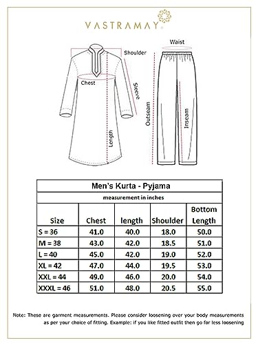 VASTRAMAY Traditional Pathani Khan Suit Set for Men in Soft Cotton Fabric – Ethnic Wear with Salwar Patiala Pyjama – Relaxed Fit Outfit for Eid & Holi | Independence Day