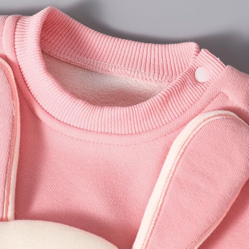Hopscotch Girls Full Sleeves White Rabbit Ear Detail Bodysuit For Ages (12-18 Months)