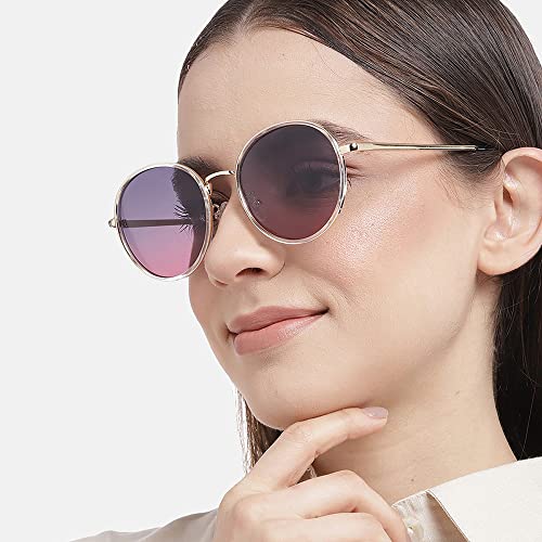 Carlton London Women Oval Sunglasses With UV Protected Lens (Pink) (One Size)