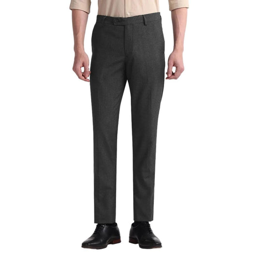 Arrow Men's Solid Polyester Formal Trouser