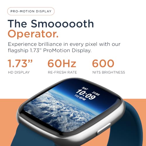 Pebble Cosmos Air 1.73" HD Display Smartwatch with Bluetooth Calling & Voice Assistant (Classic Blue)