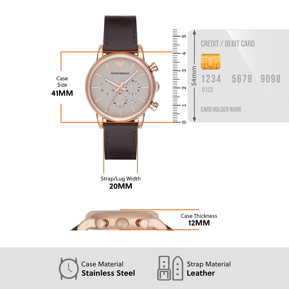 Emporio Armani Chronograph Off-White Dial Men's Watch-AR2074I