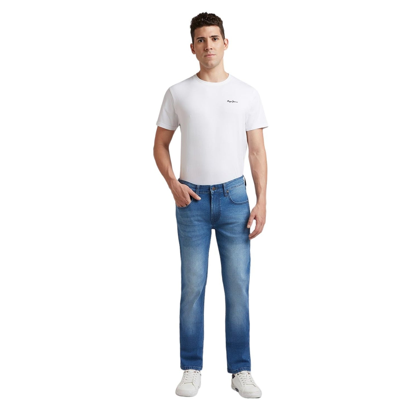 Pepe Jeans Men's Mid Rise Slim Fit Jeans Light Used