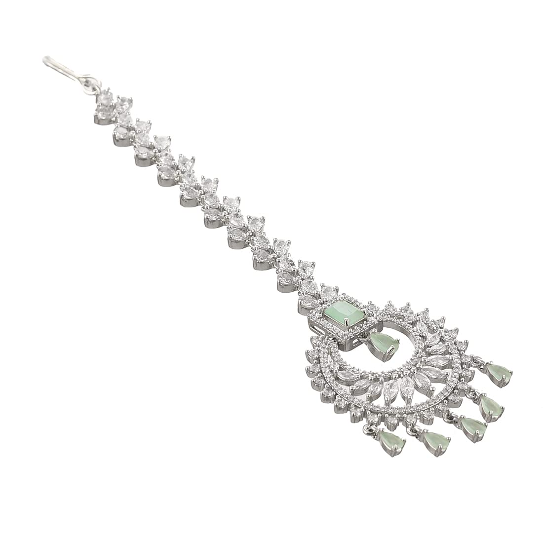 VOYLLA CZ Elegance Emerald Cut CZ Maang Tika