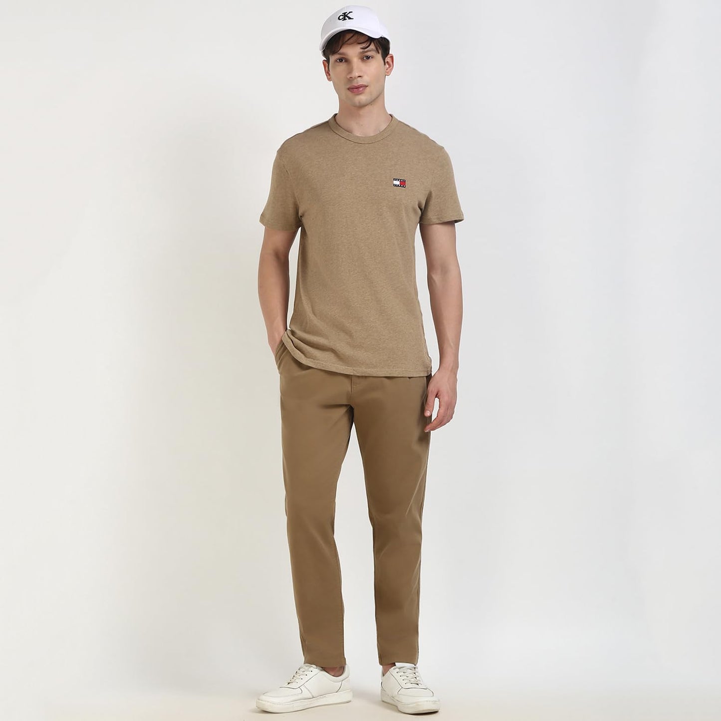 Solid Regular-Fit Cotton T-Shirt Brown