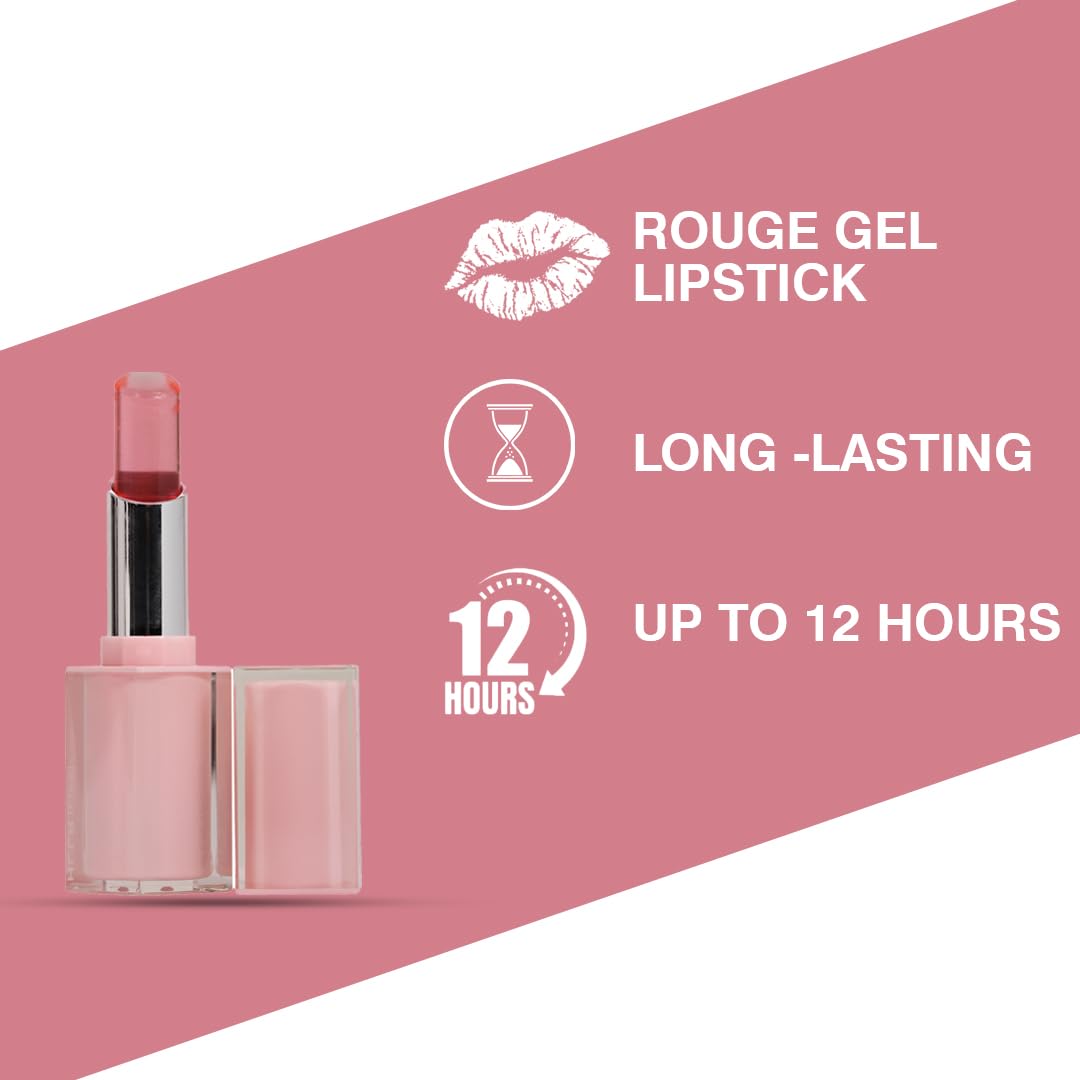 Seven Seas Rouge Gel Lipstick Smooth Texture Glass Finish (Peach)
