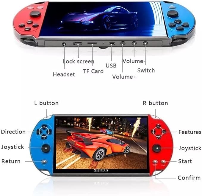 NextTech All New X7 Handheld Game Console (2025): 1000+ PSP Games, Endless Entertainment, and Nostalgic Memories in Sleek X7 Elegant Blue! Grab Yours Now