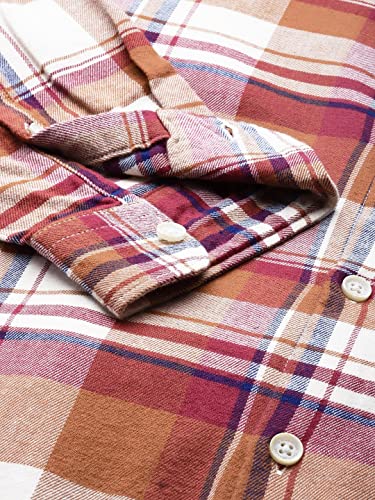 THE BEAR HOUSE Men's Cotton Slim Button-Down Flannel Shirt |Multicolored |3XL |TBH-WACKER-MC-3XL |