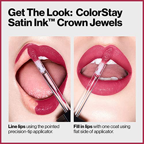 REVLON Colorstay Satin INK, Comfortable, Longwear Rich 16-Hour Liquid lip Color, Formulated with Black Currant Seed Oil & Vitamin E, Pink Duchess - (031) (Pack of 2)