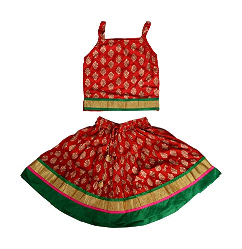 DIAMO Indian Traditional Style Lehenga Choli for Baby Girls