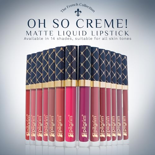 Pilgrim Oh So Crème! Premium Matte Liquid Lipstick | Most Lightweight & Transfer-proof Lipstick | Highly Pigmented & Long-Lasting | 3.5ml (Mauve Affaire-23)