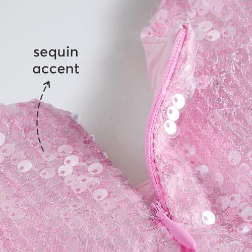 Hopscotch Girls Pink Sleeveless Floral Applique Sequin Gown for Age (2-3 Years)