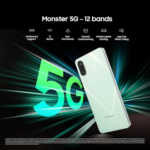 Samsung Galaxy M06 5G Mobile (Blazing Black, 4GB RAM, 128GB Storage) | MediaTek Dimensity 6300 | AnTuTu 623K+ | 12 5G Bands | 25W Fast Charging | 4 Gen OS Upgrades | 50MP Camera | Without Charger