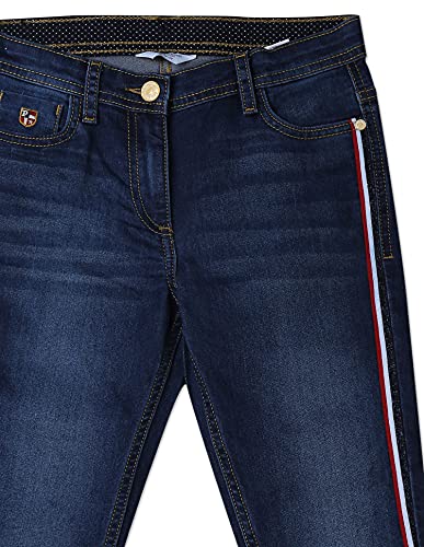 U.S. POLO ASSN. Girl's Regular Jeans (UGJEN0003_DK. Blue_EES)
