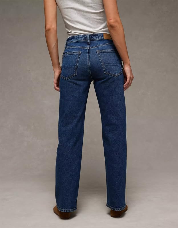 HIGHTEN Women’s Straight Fit Jeans High Rise Comfortable Stretch Denim Pants Blue 34