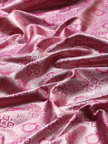 Meena Bazaar Women's Art Silk Saree | Elegant Designer Silk Saree | Soft Lightweight Traditional Ethnic Saree for Wedding, Festival, Party & Special Occasions