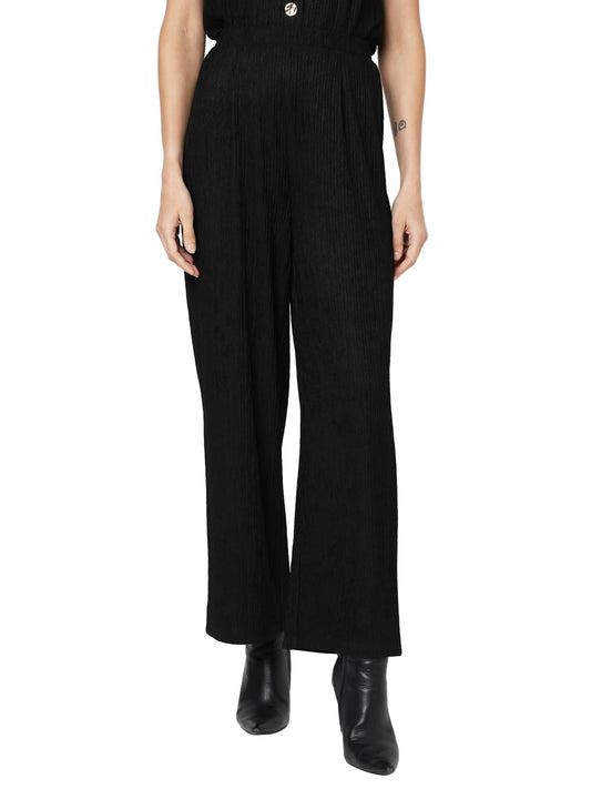 VERO MODA Women's Straight Fit Black Pants