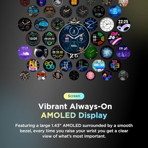 Motorola Moto Watch 120 - Premium Bluetooth Smartwatch with AMOLED Display, 10-Day Battery, Heart Rate & SpO2 Tracking, Fitness & Health Monitoring, Compatible with Android and iPhone - Rose Gold