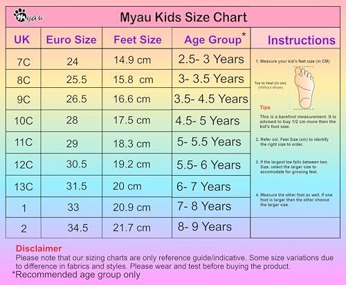 Myau Girls' Glitter Embroidery Design Slip-On Shoes, Casual Sneakers for 3-8 Years (Silver, UK Footwear Size System, Little Kid, Women, Numeric, Medium, 12)