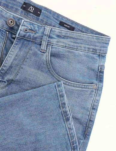 Arvind Slim Fit Mid Rise Light Blue Jeans