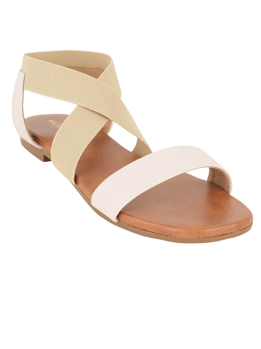 MOZAFIA Women's Slide Sandals | Stylish Comfortable Flat Slip-On Slippers for Casual & Daily Wear (CREAM, UK Footwear Size System, Adult, Women, Numeric, Medium, 8)